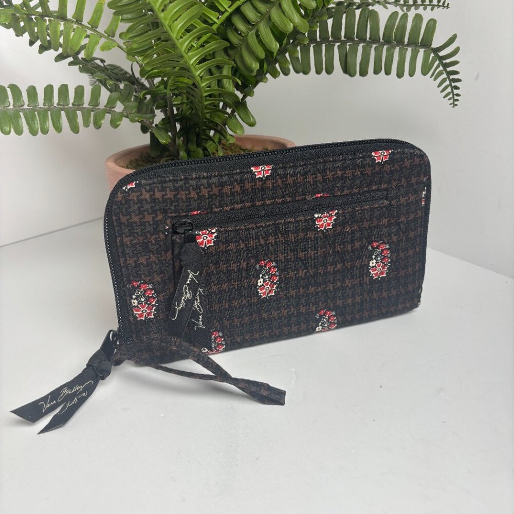 Vera Bradley Wristlet Wallet Floral Houndstooth Quilted Boho Preppy‎ Vintage